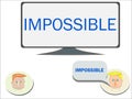 Impossible is same to say possible.
